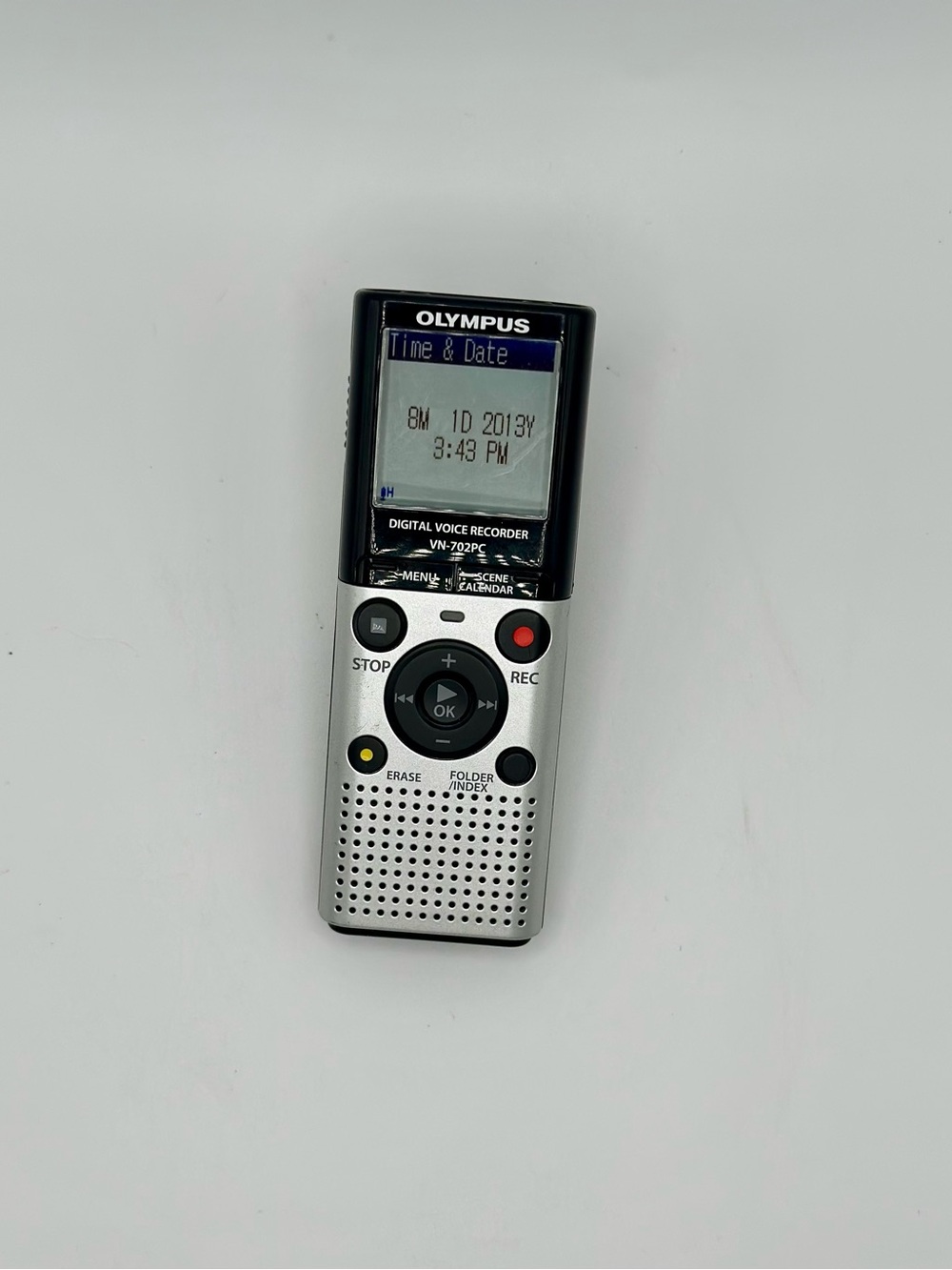 Olympus VN-702PC Digital Voice Micro SD Recorder - Tested & Working